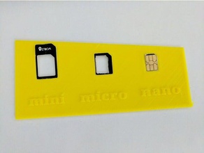 sım schablone işaretler ve logolar mikro nano kartı 3d print model - Mito3D