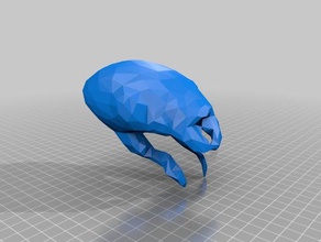 ant la tête du low poly de biologie des bugs l'entomologie 3d print model - Mito3D