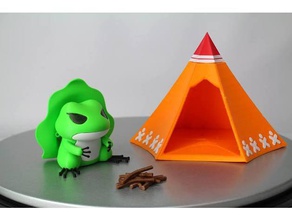 travel frog tent outdoor & garden 86duino 3d print model - Mito3D