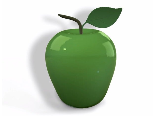 glass apple 3d printing designing model modeling design online selfcad 3D print model - Mito3D