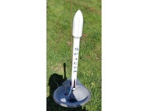 falcon 9 modelo de cohete vehículos 3d print model - Mito3D