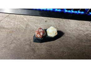 duo d20 holder dice dungeons dragons magic gathering 3d print model - Mito3D