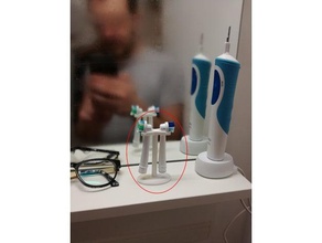 titolare spazzolino da denti elettrico spazzole bagno oral-b 3d print model - Mito3D