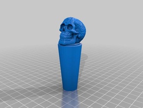 skull beer tap handle kitchen & dining 3d print model - Mito3D