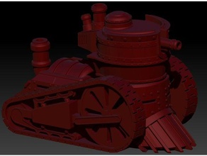 steam tank toys & games miniature 28mm steampunk wargaming 3d print model - Mito3D