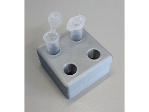 kleine rack 1,5 ml eppendorf-e-cup microreaction mikrozentrifuge Reagenzgläser Biologie eppendorf-Halter eppendorf-Röhrchen Reagenzglas-Halter test tube stand 3d print model - Mito3D