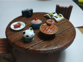 bolo de paixão decoração câmera cupcake apaixonado tabela 3d print model - Mito3D