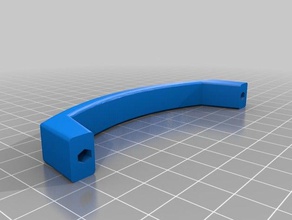 simples maçaneta da porta a distância 9 5 cm do agregado familiar 3d print model - Mito3D