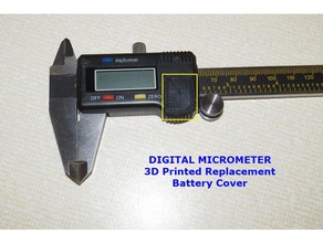 replacement battery cover digital micrometer 3d printer accessories caliper 3d print model - Mito3D