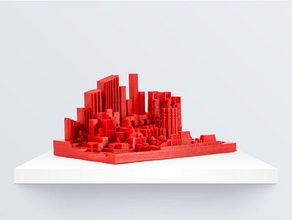 skyline 2 bâtiments et structures 3d print model - Mito3D