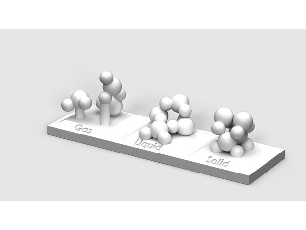 su aşamadan aracı mühendislik kimya eğitimi eğitim molekül faz bilim fen 3D print model - Mito3D