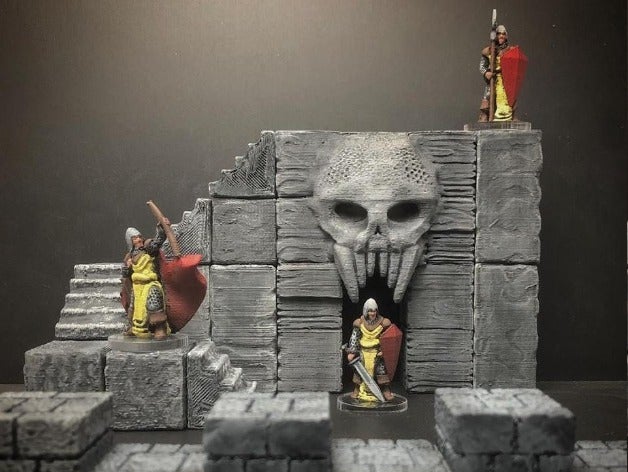 scatterblocks skull gate 28mm heroic scale toys & games 28mmscale terrain age sigmar block blocks boardgame boardgames building chaos demon dnd tiles dungeon dungeons dragons fantasy frostgrave game gaming kings war miniature miniatures mordheim pathfinder roleplaying rpg tabletop toy undead wargame wargames wargaming warhammer warhammer40k 40k 3D print model - Mito3D