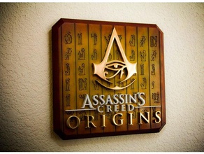 assassin's creed origins logo signs & logos 3d print model - Mito3D