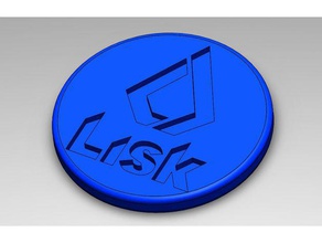 lisk coin signs & logos 3d print model - Mito3D