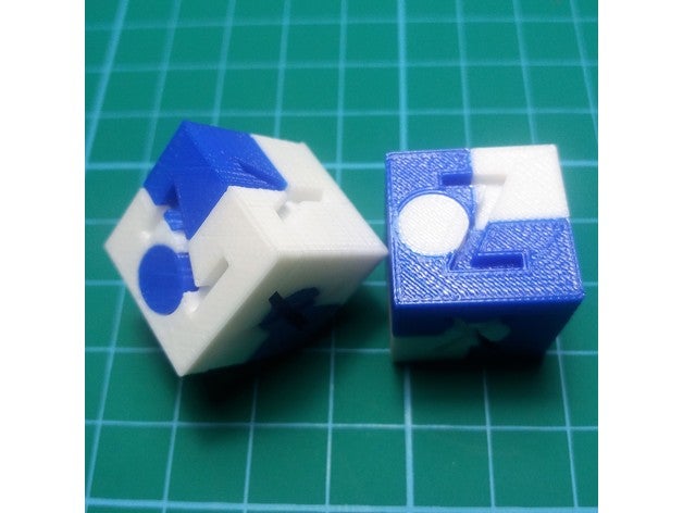 calibration cube dual extruder 3d printer accessories extrusion test print calibrate part dualextrusion dualstrusion color 3D print model - Mito3D