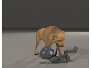 Fötus trash Hund Skulpturen 3d print model - Mito3D