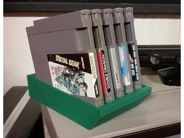 nes-cartridge-Halter Wand-Halterung - Organisation nes nintendo 3D print model - Mito3D