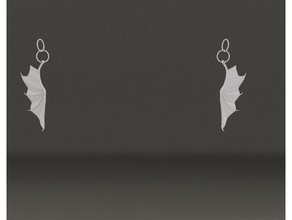 earrings bat wing 3d print model - Mito3D
