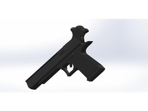 desert eagle pistolet pendentif trousseau de clés modèles 3d print model - Mito3D