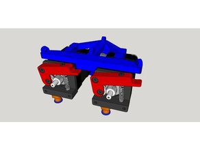 delta-dual-extruder-flugmount 3d-Drucker-Extrudern bungie bungie-Schnur-clip Zähler-Gewicht dual-extruder extruder Fliegen 3d print model - Mito3D