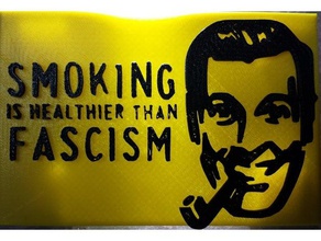 fumar más saludable que el fascismo art dobbs subgenius 3d print model - Mito3D