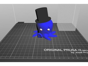mignon pieuvre multi matériaux animaux le poulpe chapeau multi-matériaux 3d print model - Mito3D