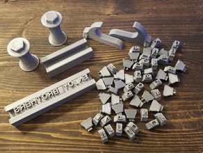 Leder stamping kit Kunst-tools leathercraft Lederverarbeitung Stempel das Stempeln Briefmarken 3d print model - Mito3D