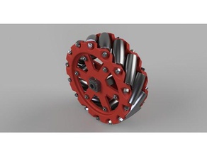 kinisi mecanum rodas modelo 1 150 mm 14 rolos Impressora 3d de peças roda robô robótica 3d print model - Mito3D