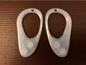 torus distorted hoops earrings earring 3d print model - Mito3D