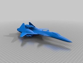 adfx-01 morgan veículos ace combat de avião futurista modelo ficção científica 3d print model - Mito3D