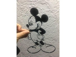 mickey mouse - duvar sanat dekorasyon dekor creality cr-10 360 füzyon ev dekorasyonu fare 3d print model - Mito3D