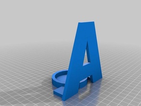 thé titulaire de la lumière - les lettres symboles décor alphabet des nom lumières 3d print model - Mito3D