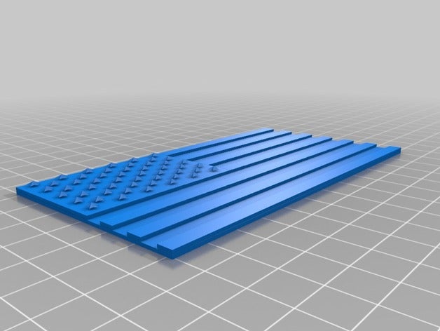 bandera eeuu 3d-drucken 3D print model - Mito3D