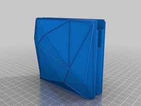 low poly flexi portafoglio accessori filaflex bowden lowpoly wallet 3d print model - Mito3D