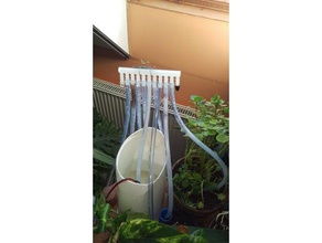 watering system 10-way splitter 6mm hose outdoor & garden spitter 3d print model - Mito3D