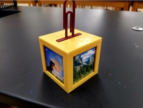 picture cube decor center piece clip paper photo photograph frame 3d print model - Mito3D