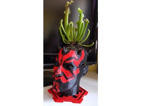 darth maul planter remix outdoor & garden dual extrusion head plant pot starwars star wars vase 3d print model - Mito3D