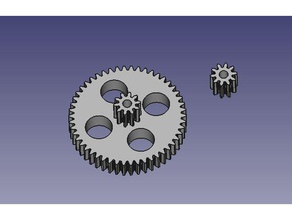 gear 10 50 engineering 3d print model - Mito3D