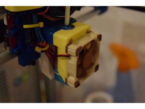 hypercube e3d 40mm Lüfter montieren 3d-Drucker Teile fan mount noctua 3d print model - Mito3D