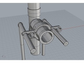 plomería - fregadero áspero soporte de los hogares la tubería abrazadera tubo pvc 3d print model - Mito3D