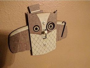 superb owl light switch plate decor owls 3d print model - Mito3D