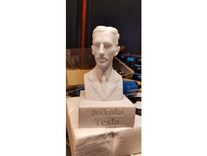 tesla busto zoccolo sculture nikola 3d print model - Mito3D