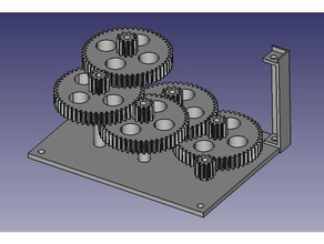scatola del cambio 6 marce 3125 1 di ingegneria box ingranaggio 3d print model - Mito3D