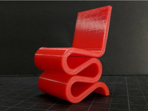 frank gehry wiggle Stuhl leicht Kanten Modell-Möbel einfache Möbel 3d print model - Mito3D