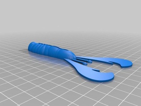 wilderrig-redclawcraw 3d printing bait claw craw fishing lure 3d print model - Mito3D
