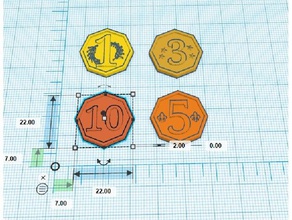 small world coins toy & game accessories board games 3d print model - Mito3D