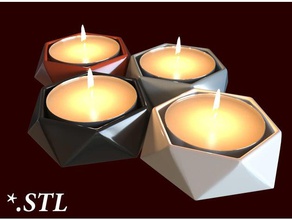 tea candle holder decor candlestick 3d print model - Mito3D