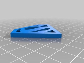superman porte-clés de 3d print model - Mito3D