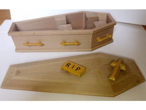 coffin jewellery box containers ashtray smoking storage 3d print model - Mito3D