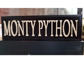 monty python logo sinal a arte 3d print model - Mito3D